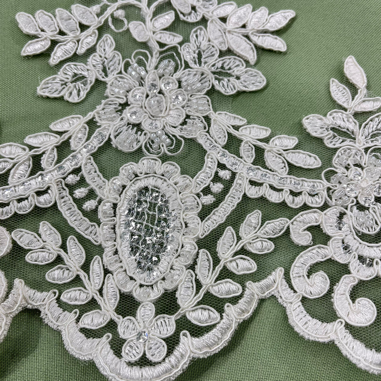 Beaded Corded Lace Trimming