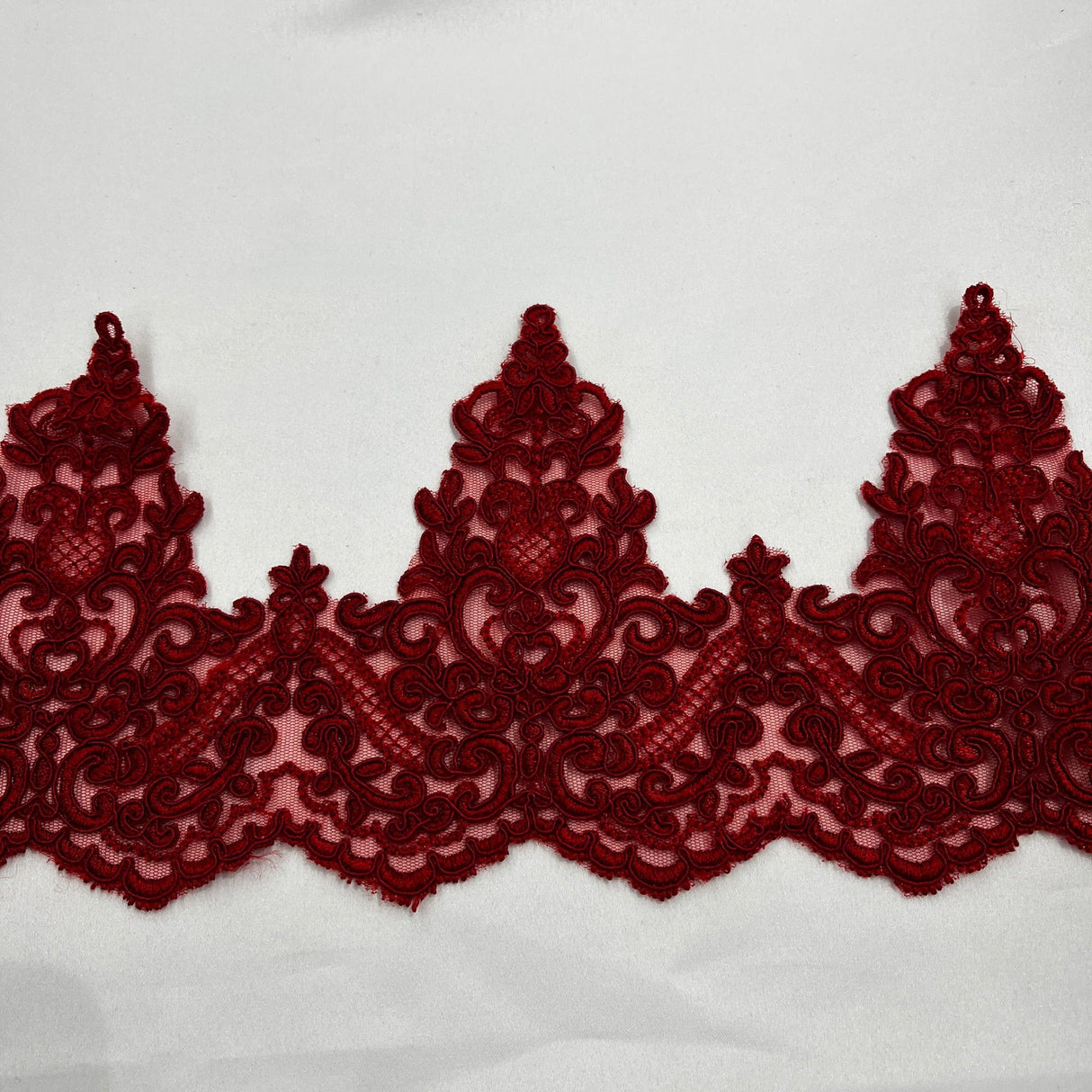 Embroidered Lace Trim 100% Polyester Net Mesh