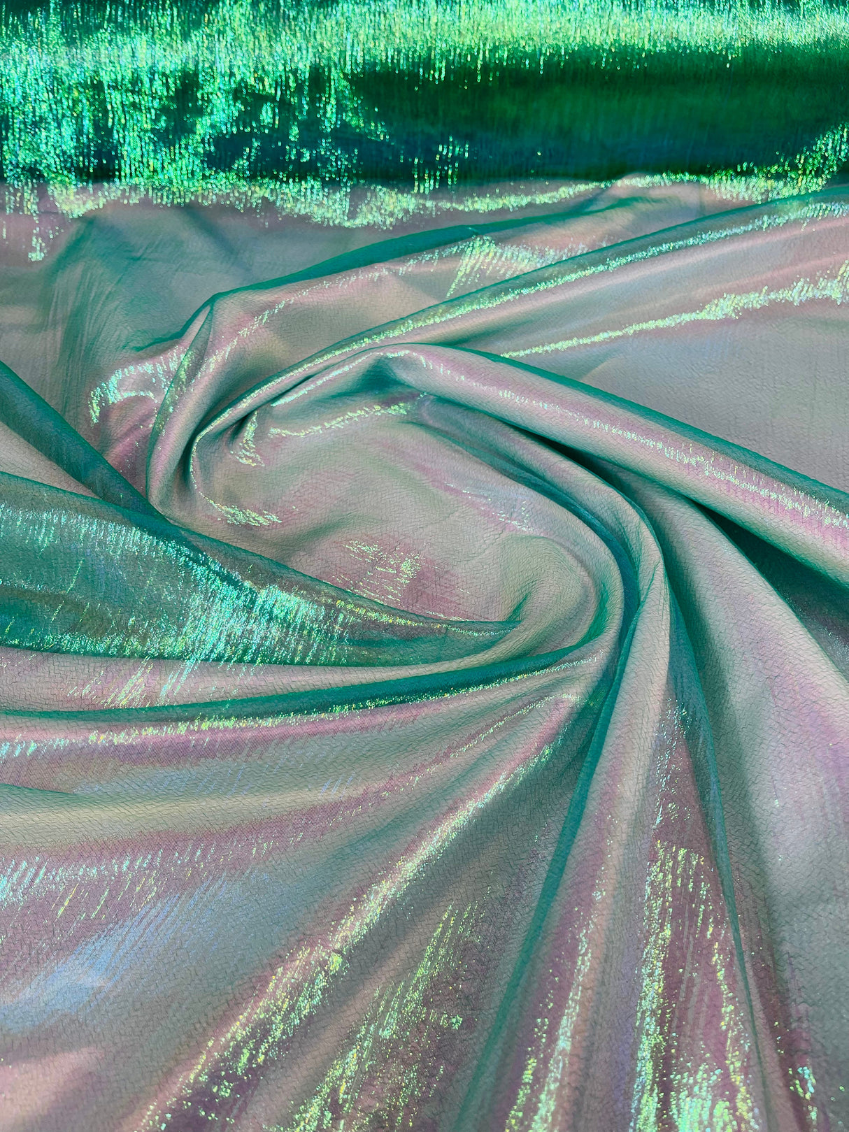 Crush Iridescent Organza Nylon Acrylic Fabric - Iridescent, 44/45" Width (1 Yard)