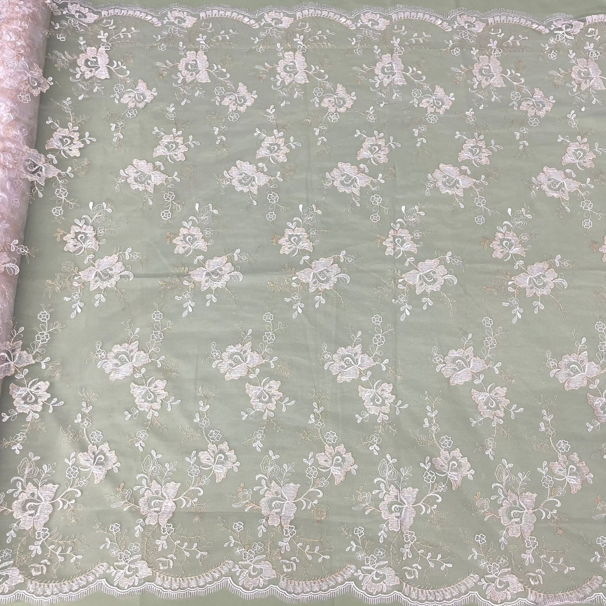 Embroidered Lace Mesh Floral