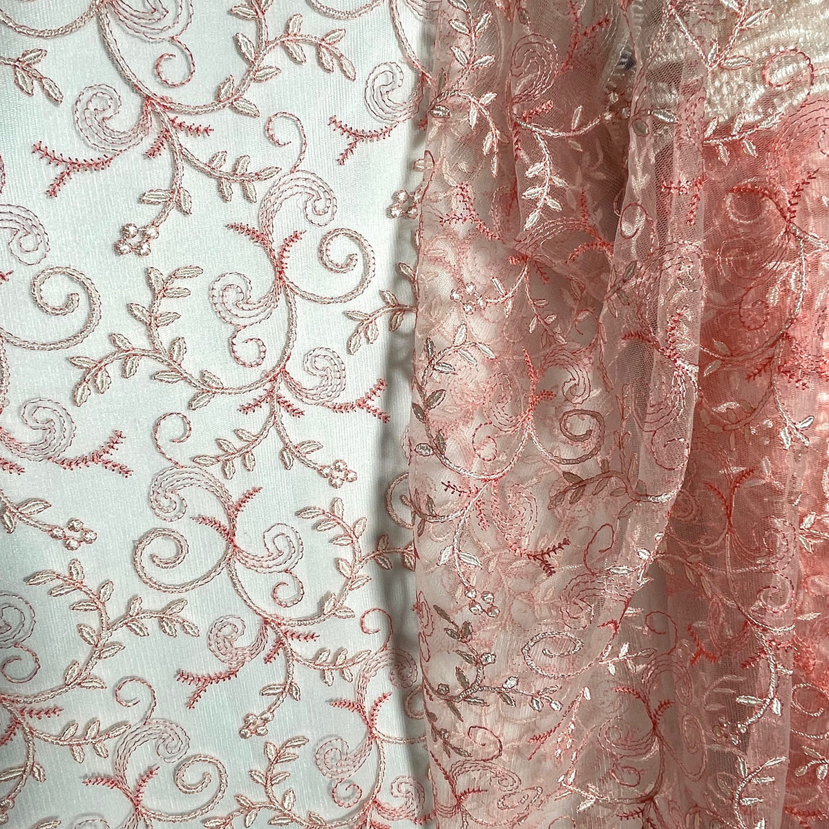 1 Yard Lace Fabric Embroidered on 100% Polyester Net Mesh 52" Wide