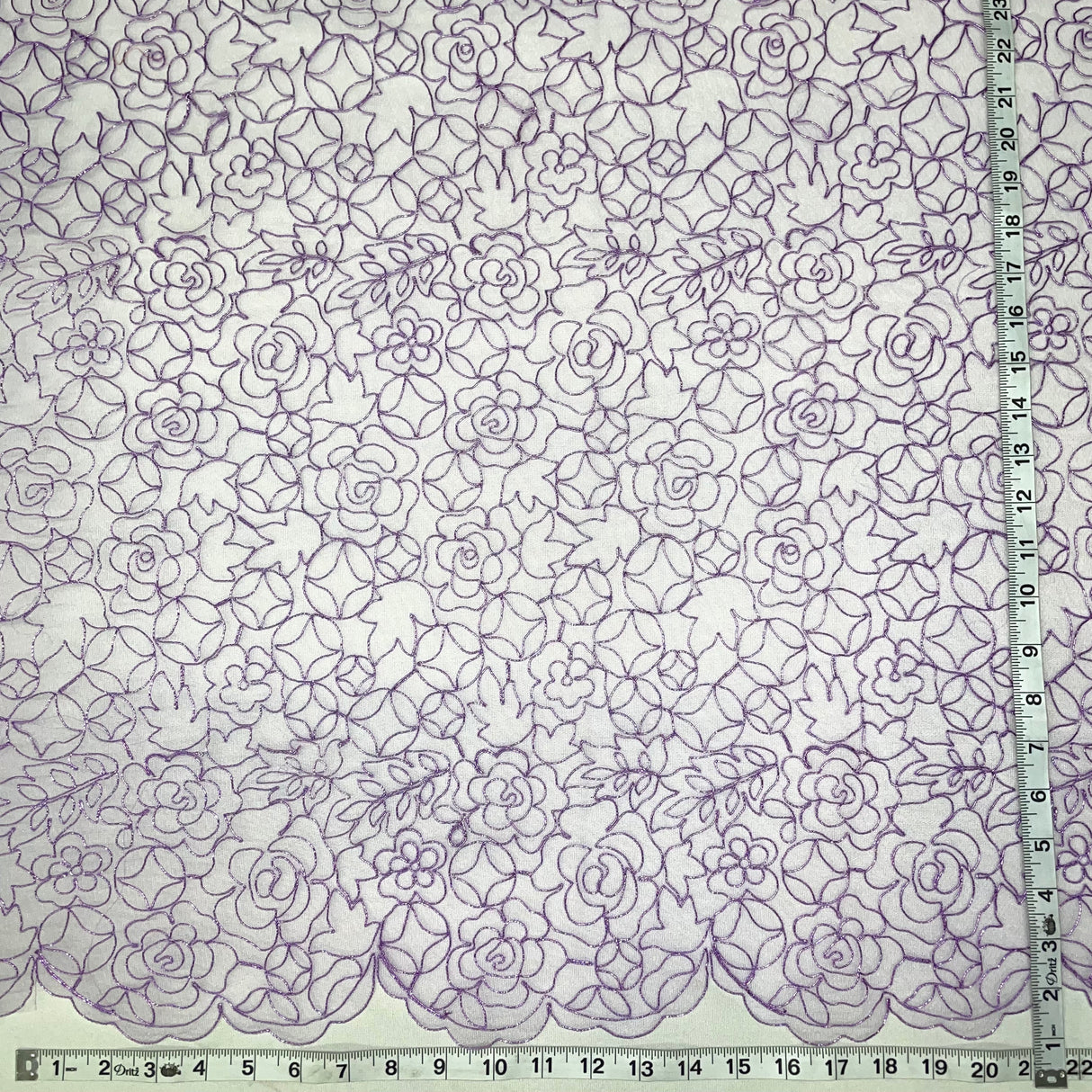 Corded Bridal Lace Fabric Embroidered Net Mesh