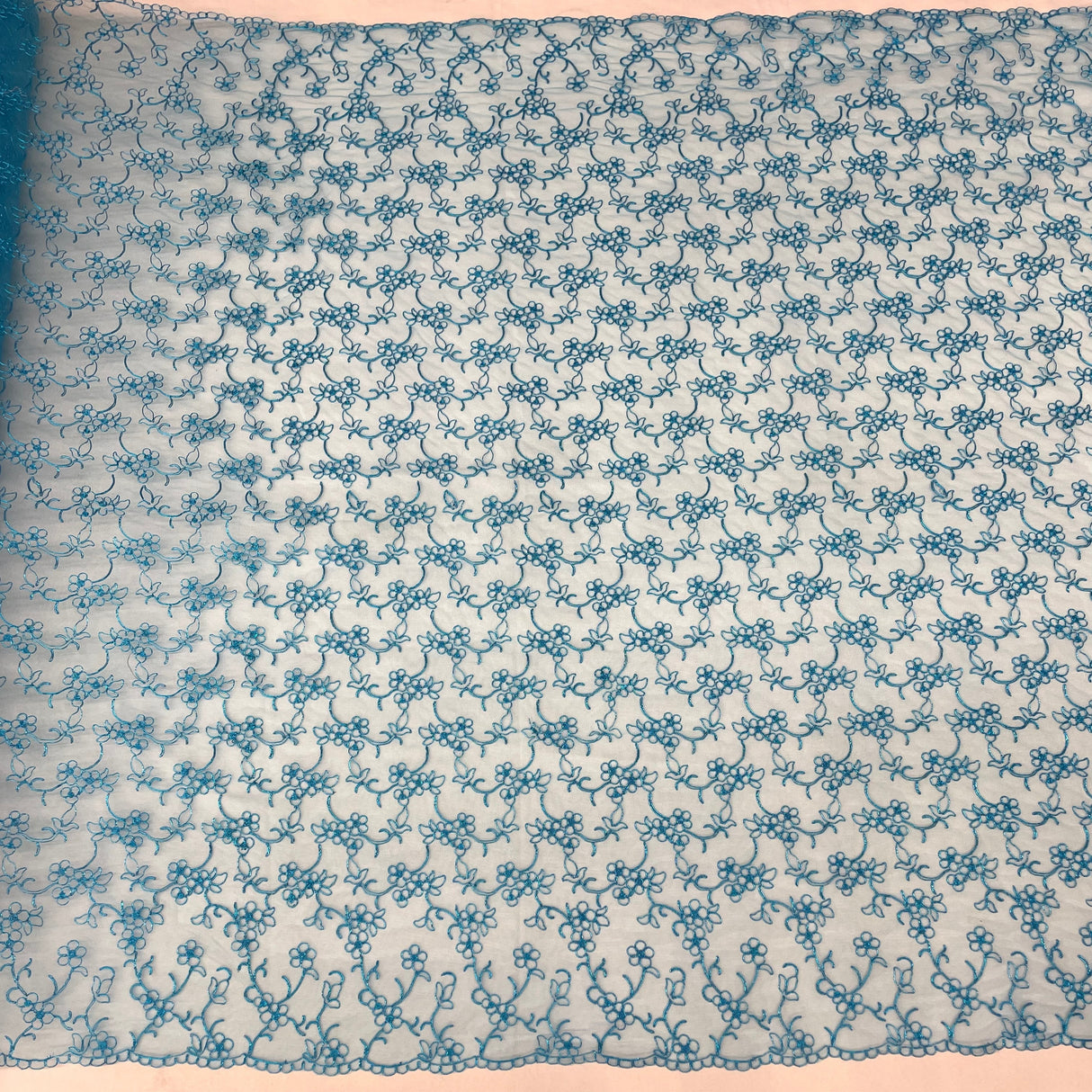 Corded Bridal Lace Fabric 54" Polyester Net Mesh
