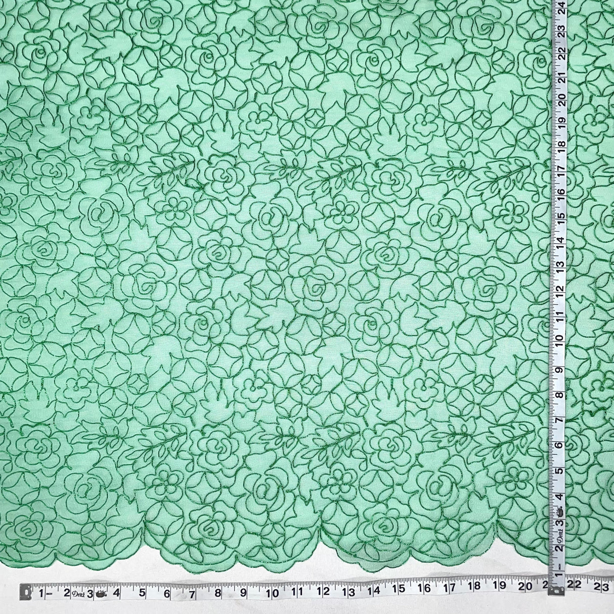 Corded Bridal Lace Fabric Embroidered Net Mesh