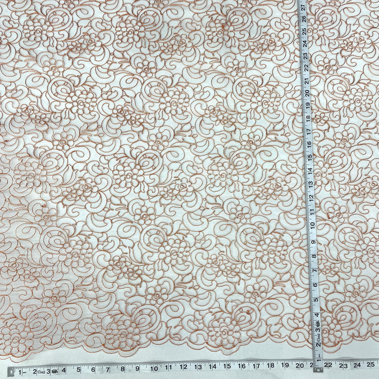 Polyester Corded Bridal Lace Fabric 53" Wide