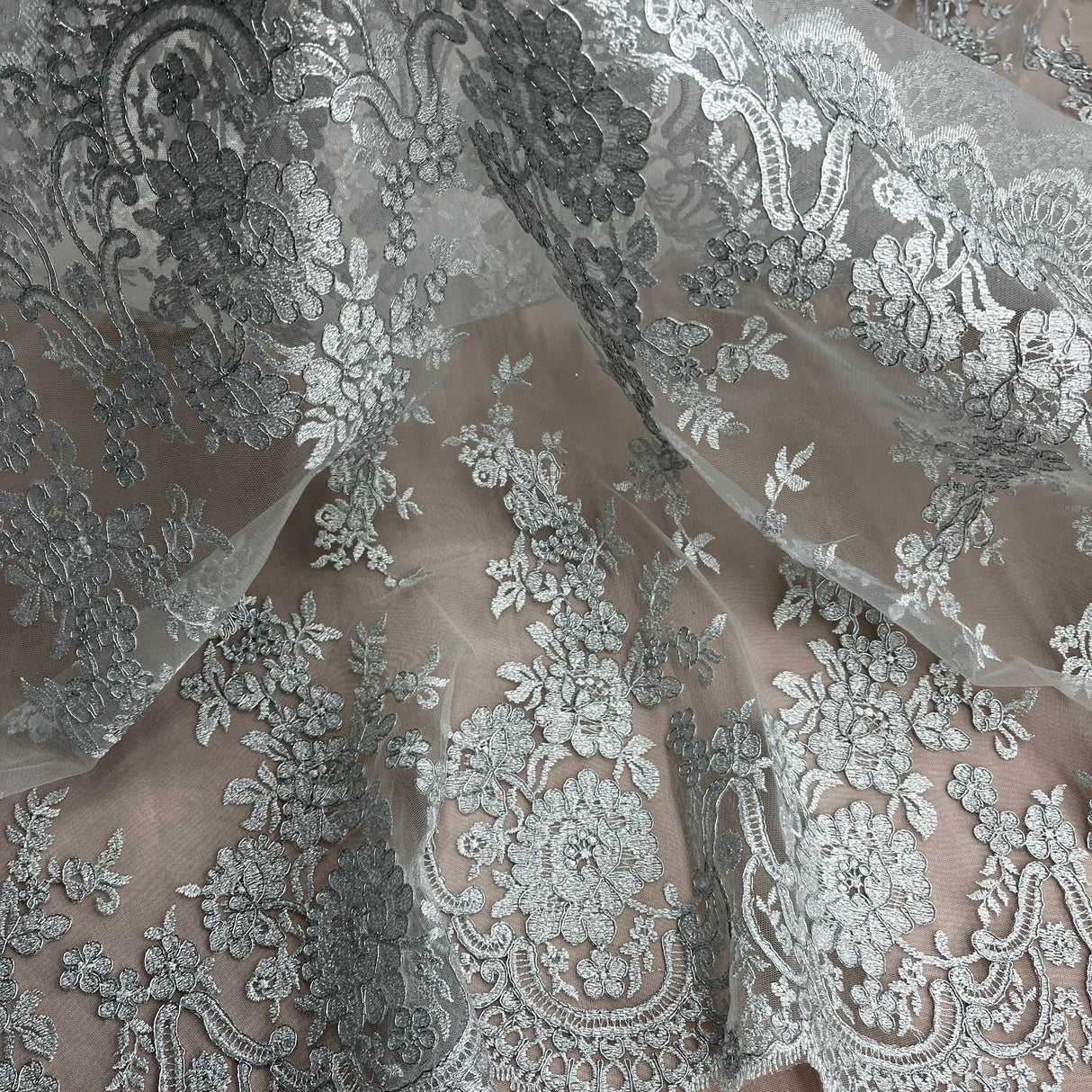 Corded Bridal Lace Fabric 50" Wide