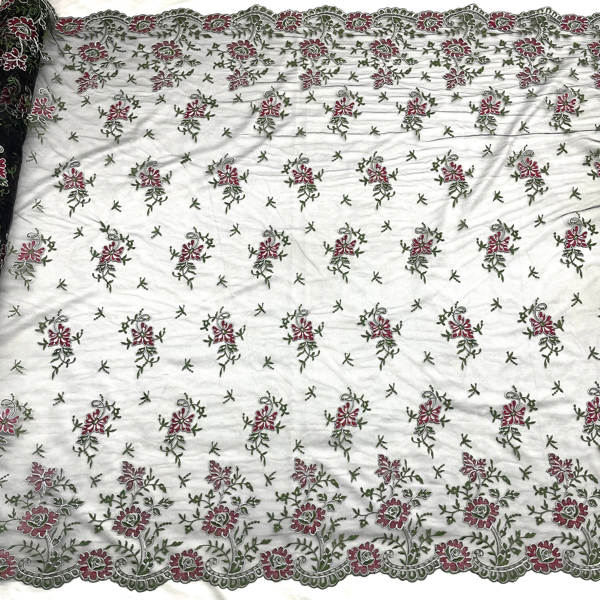 Bridal Lace Fabric Corded Embroidered 54" Wide