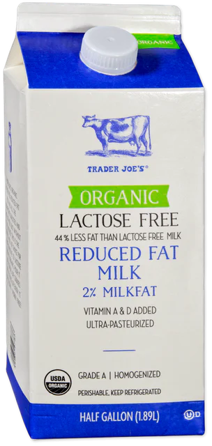 Organic Lactose Free Reduced Fat Milk Easy Digest Dairy Milk 64 Fl Oz