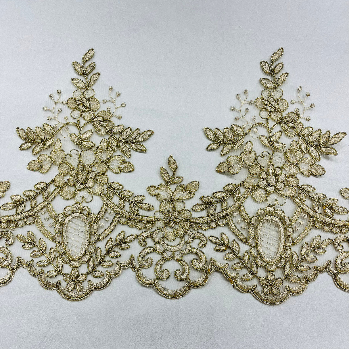 Embroidered Corded Lace Trimming