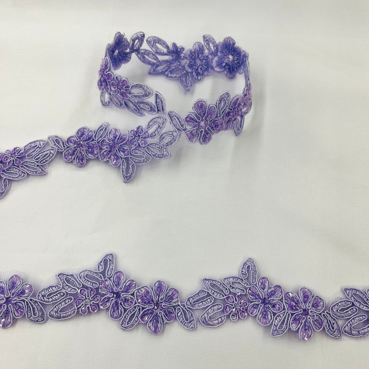 Beaded Corded Lace Trim