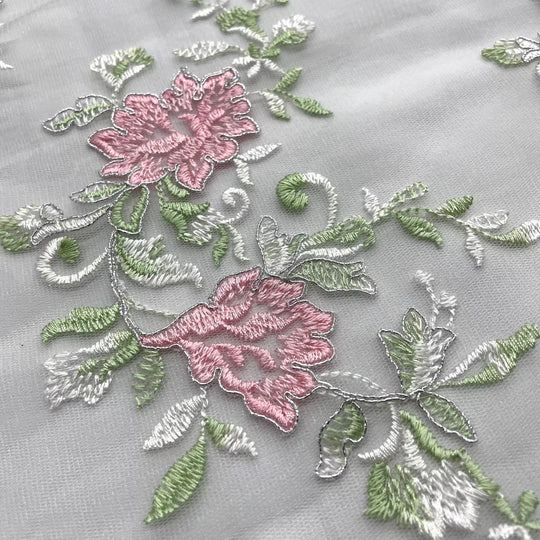 1 Yard Corded Bridal Lace Fabric Embroidered on 100% Polyester Net Mesh Gold 53" Wide