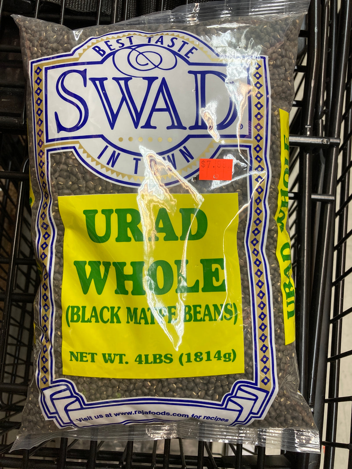 Swad Urad Whole Black Matpe Beans 4Lbs