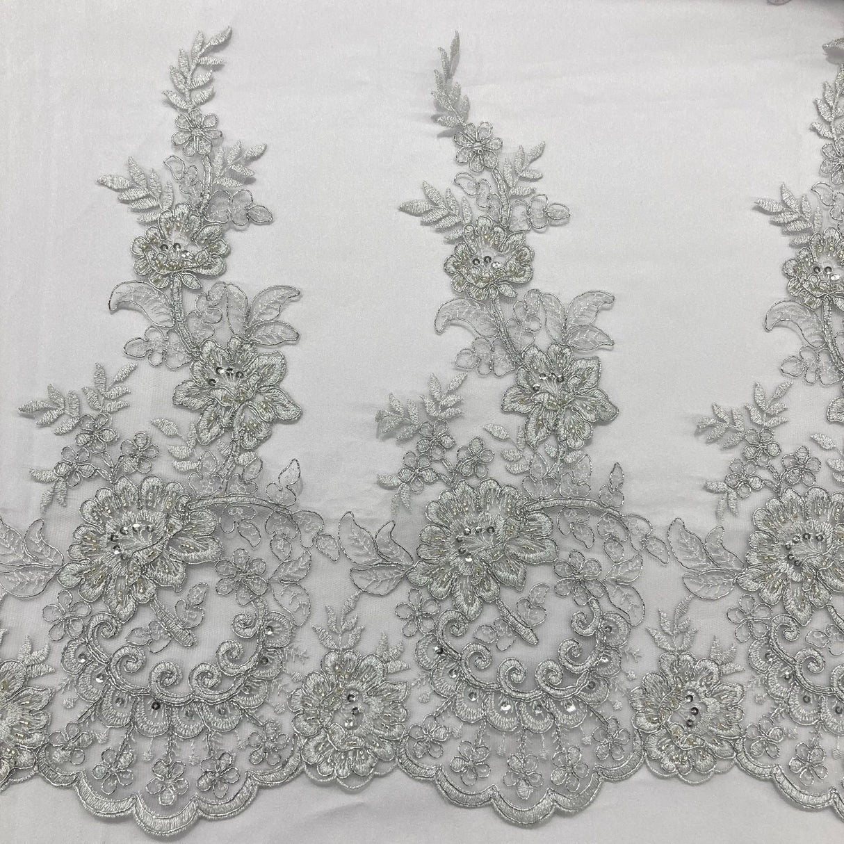 Beaded Corded Lace Trimming 15"