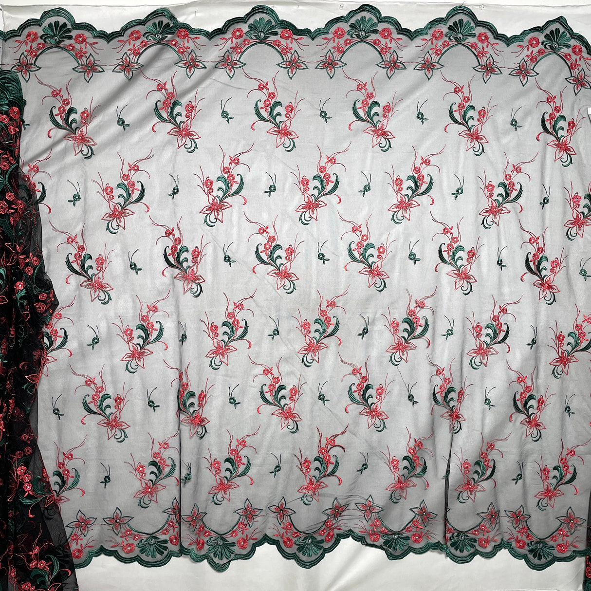 Beaded Embroidered Lace Mesh