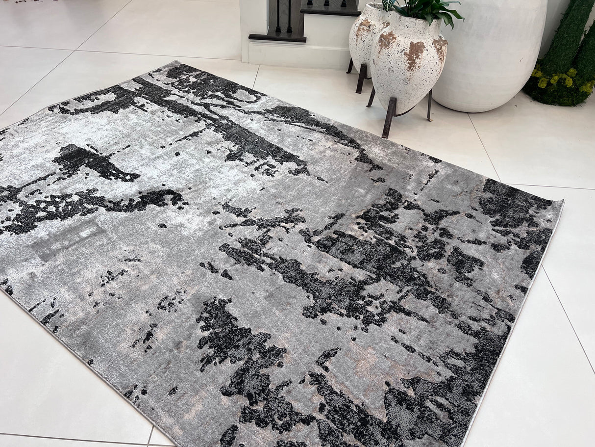 DEV309 Polypropylene Polyester Area Rug - Color Shifting Flat Weave, 5' 4" X 7' 8", 8' X 11" (1 Unit)