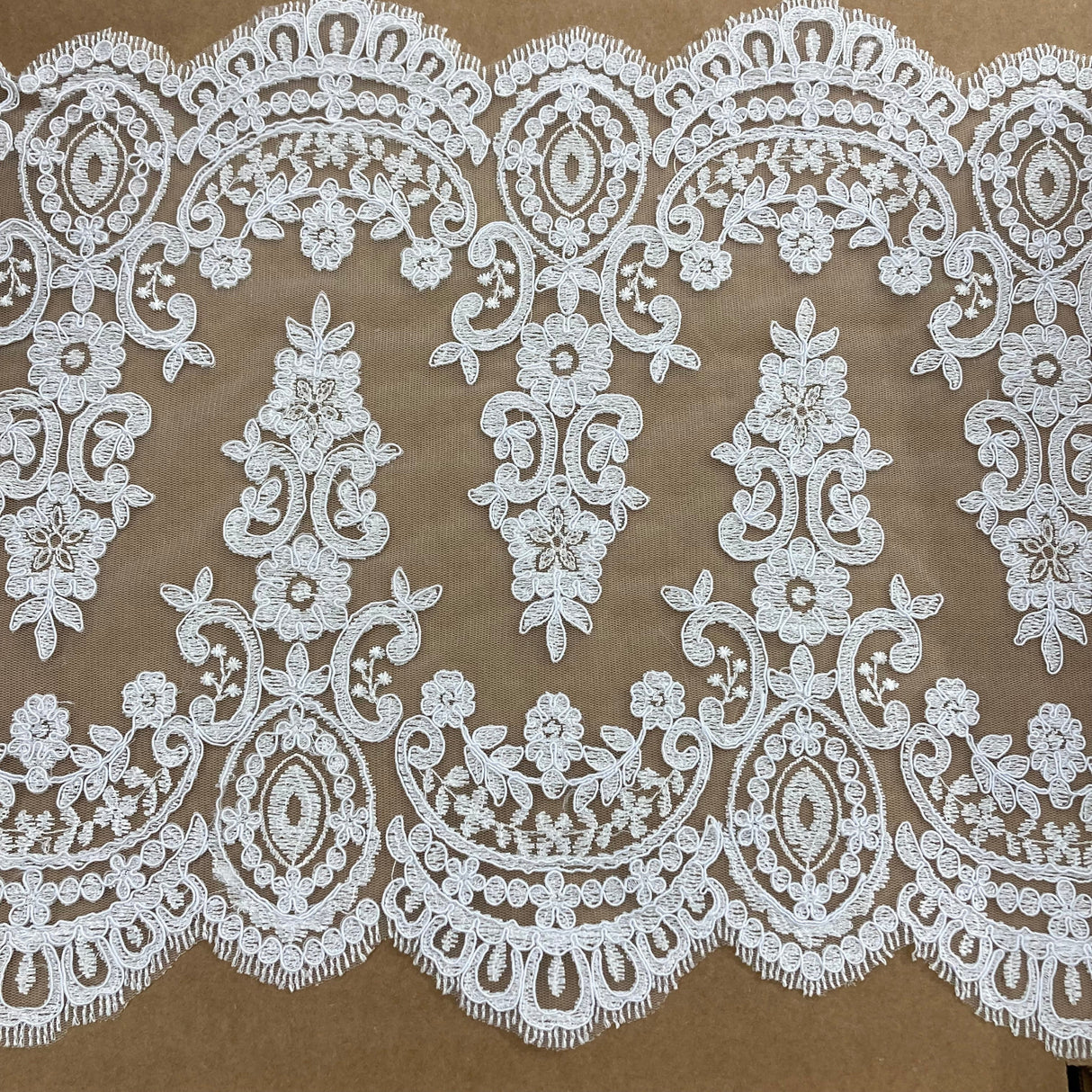 Polyester Lace Trimming Corded Double-Sided 13"