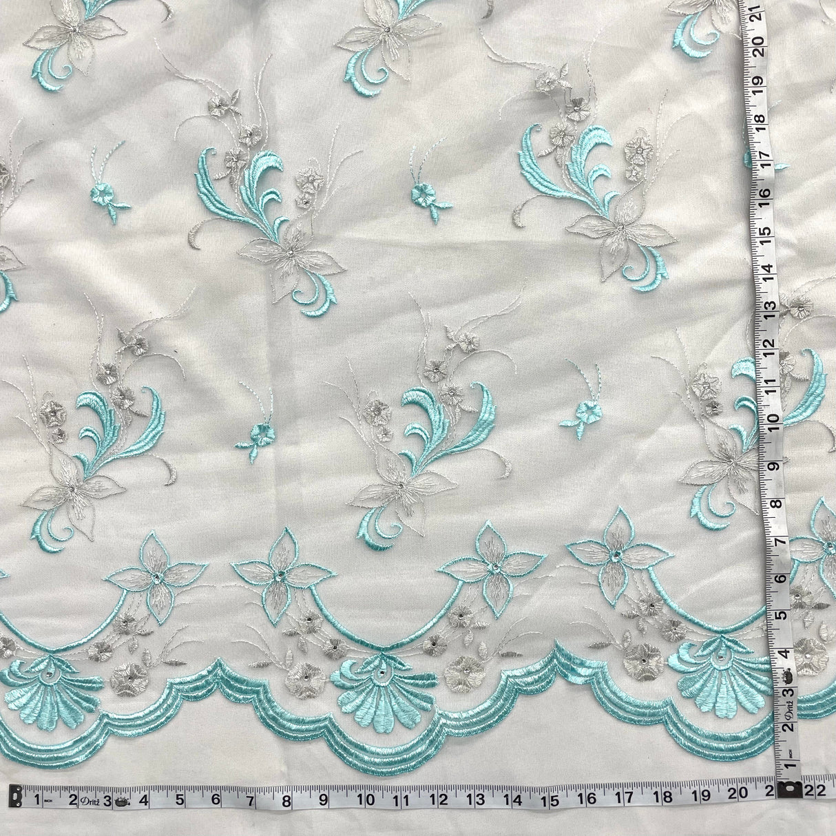 Beaded Embroidered Lace Mesh