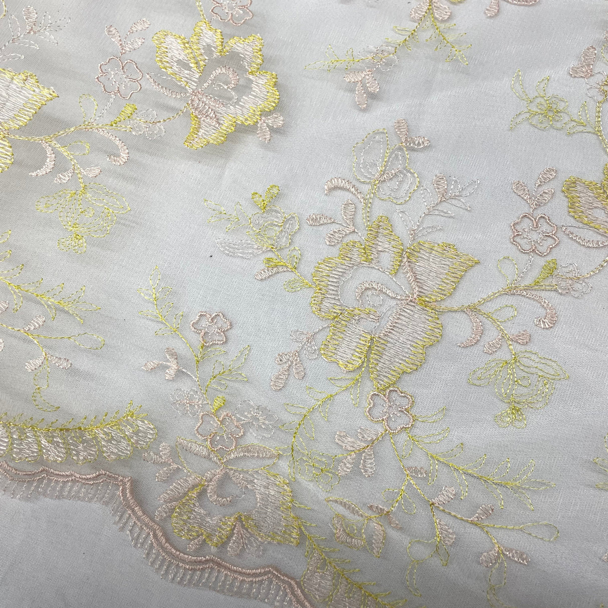 Embroidered Lace Mesh Floral