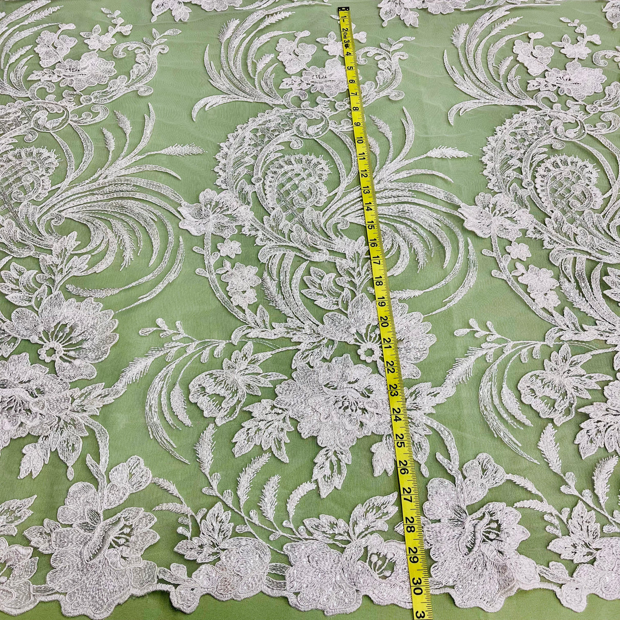 Sequined Corded Bridal Lace