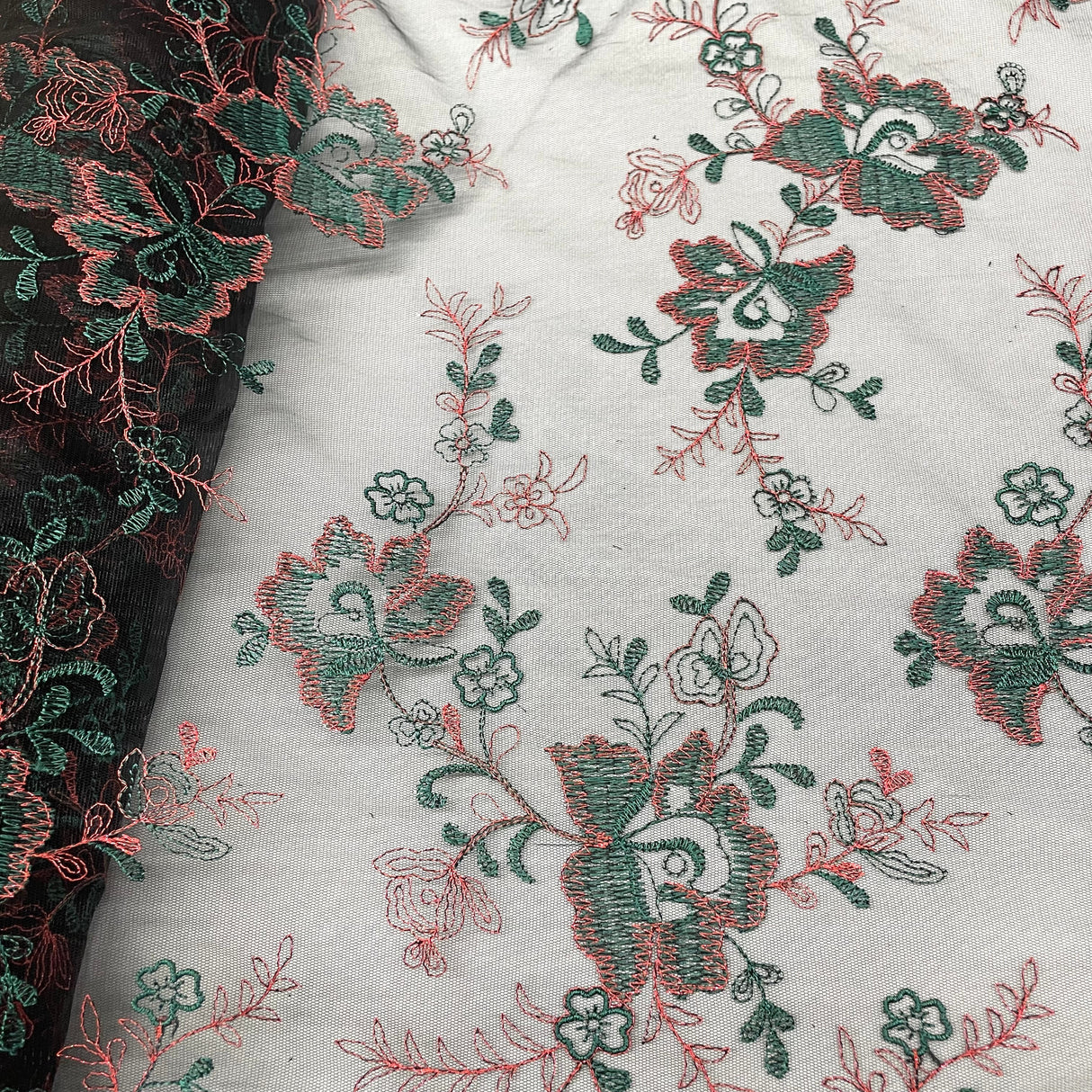 Embroidered Lace Mesh Floral