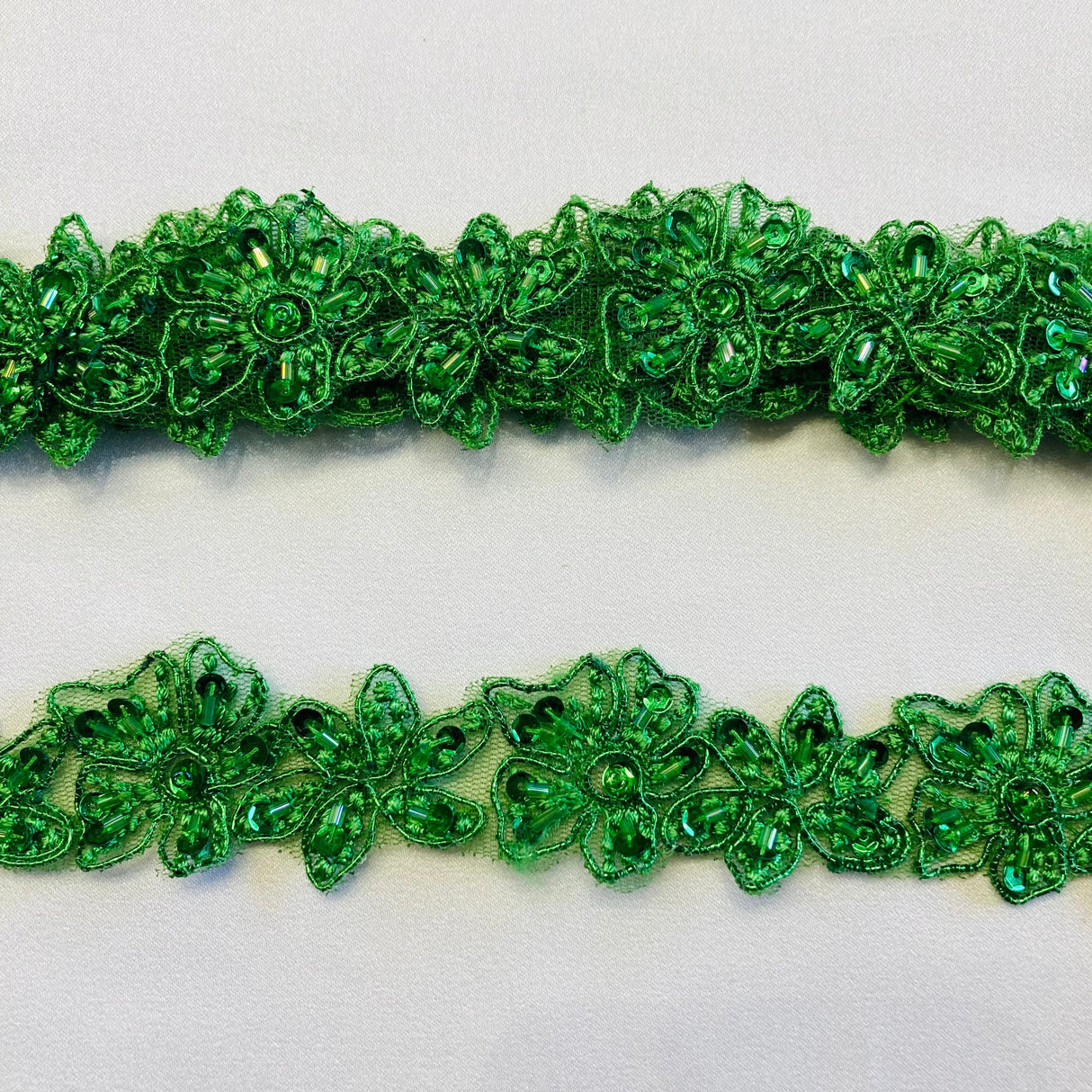 Beaded Corded Lace Trim 1.5"
