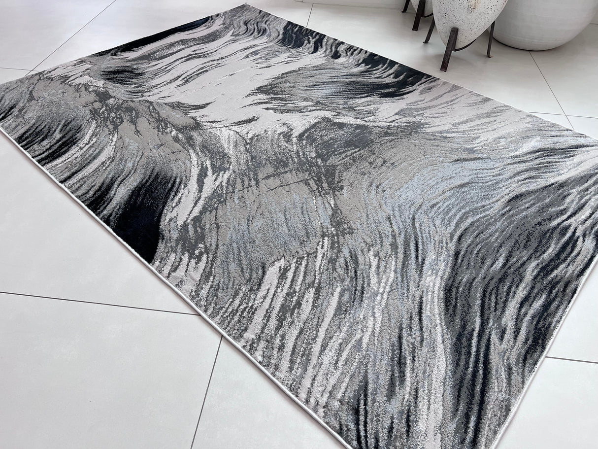 Color-Shift Foldable Flat Weave Area Rug Polypropylene Polyester Fabric - Shifting Hues Design, Indoor Outdoor, KV67, 7'9" X 10'2" (1 Unit)