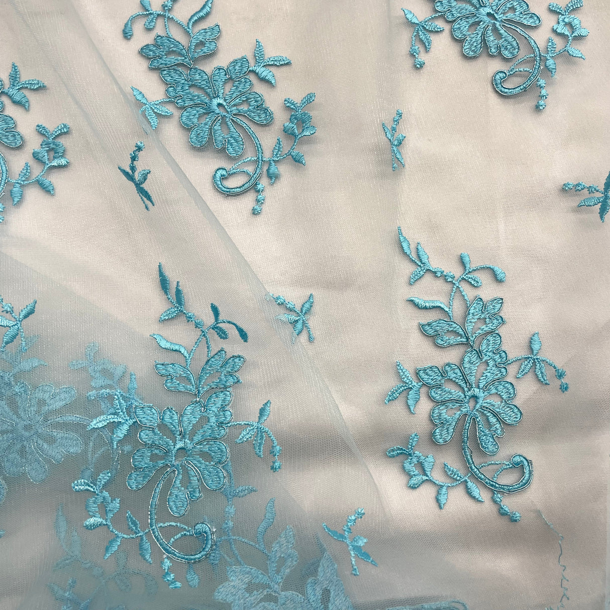 Bridal Lace Fabric Corded Embroidered 54" Wide