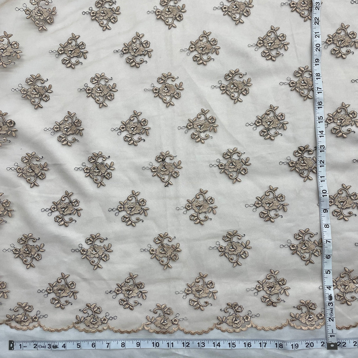 Beaded Embroidered Lace Mesh