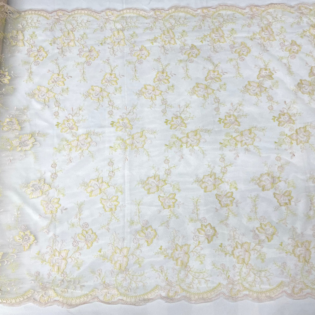 Embroidered Lace Mesh Floral