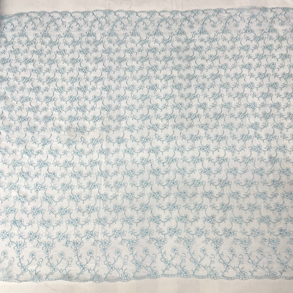 Corded Bridal Lace Fabric 54" Polyester Net Mesh