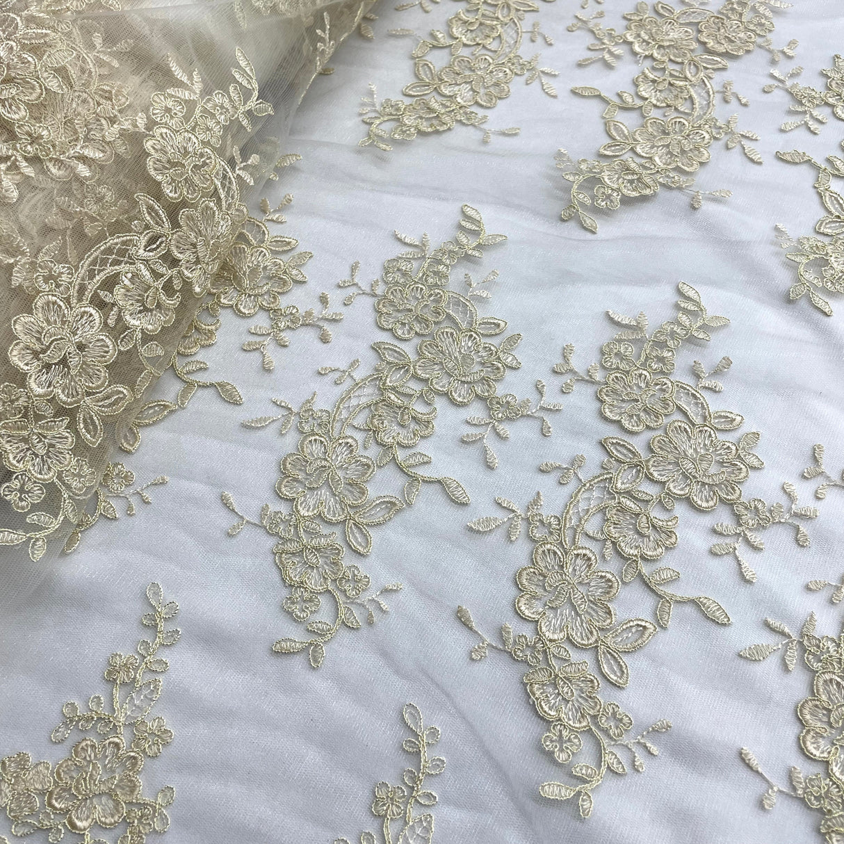 Corded Bridal Lace Fabric 54" Wide