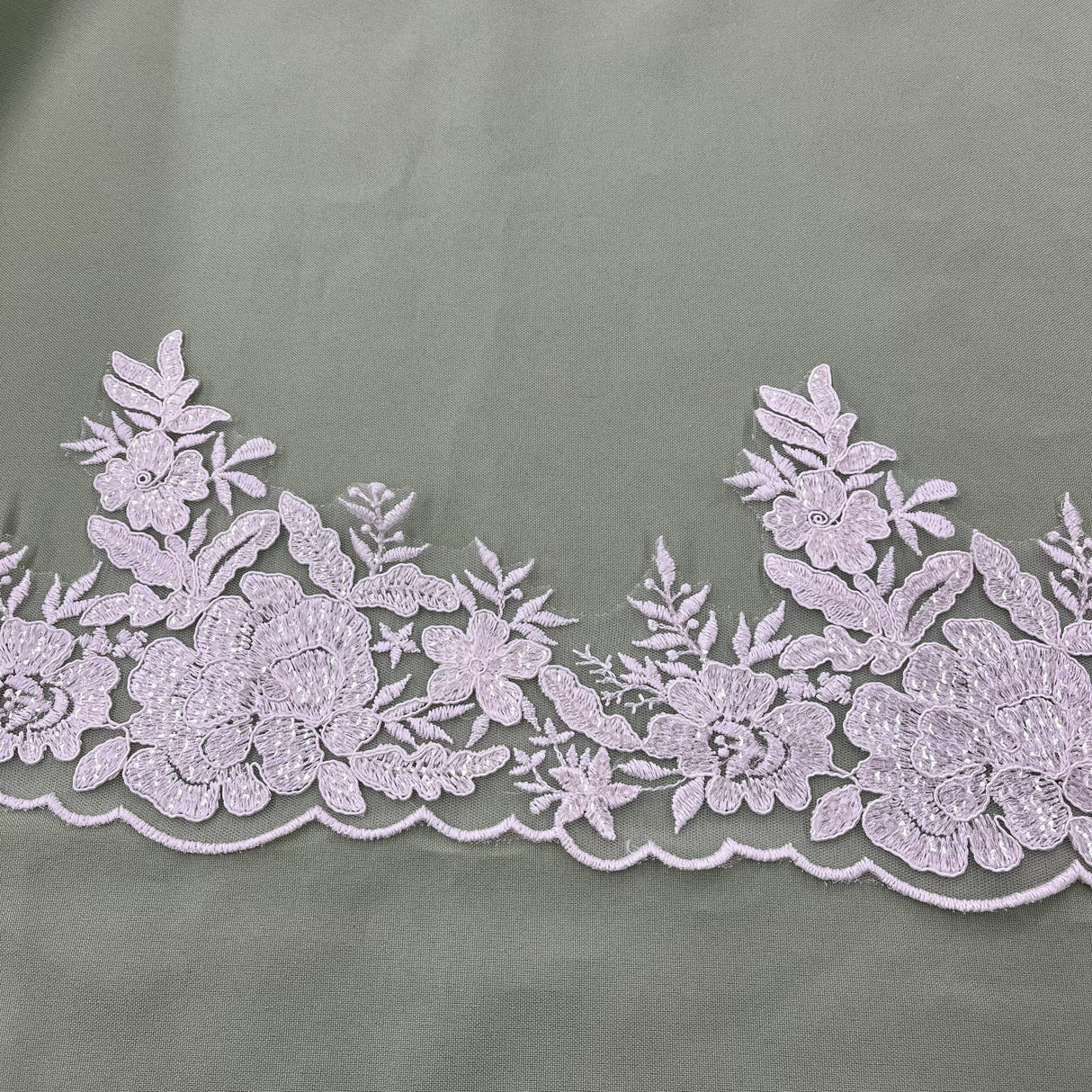 Beaded Corded Floral Lace Trim