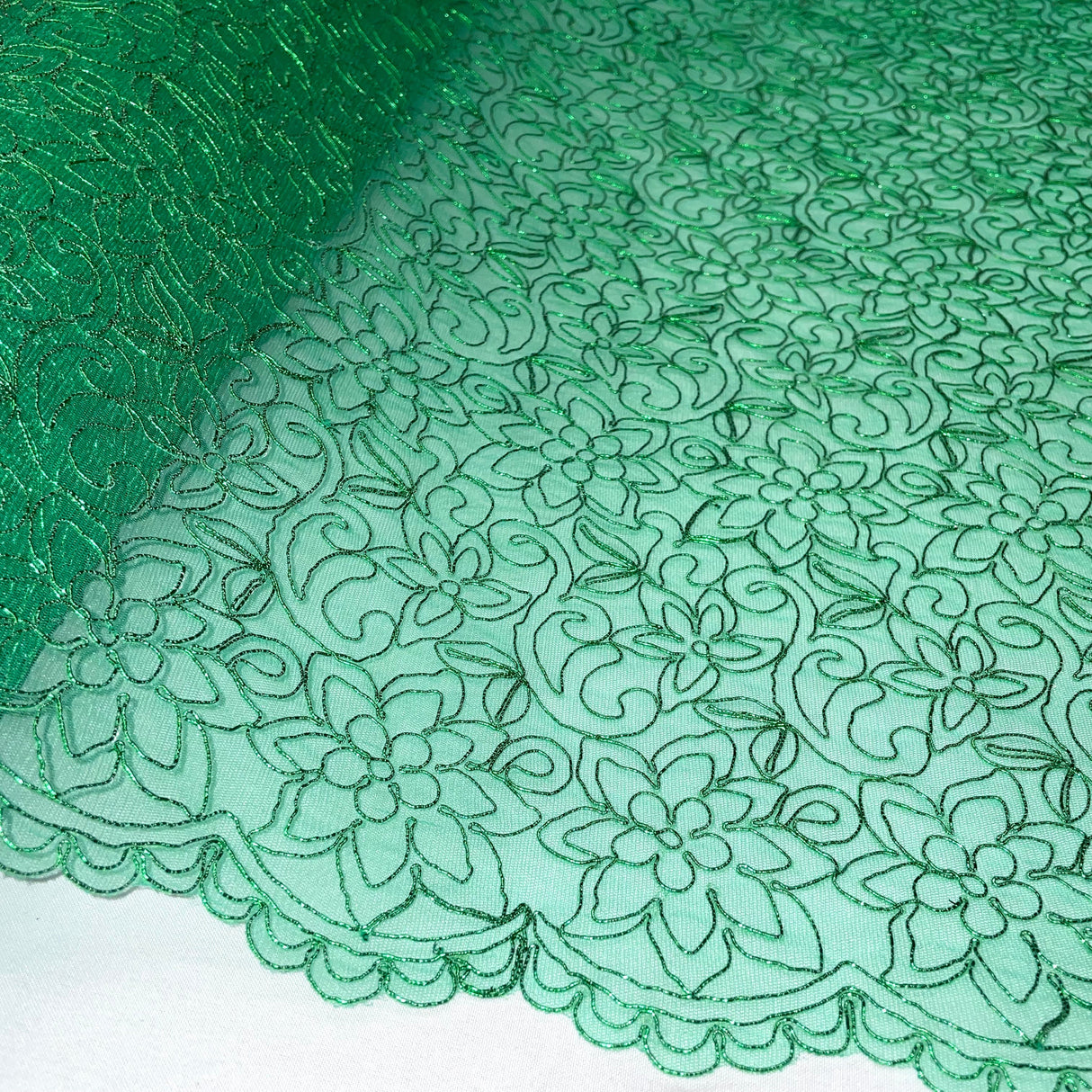 Corded Bridal Lace Fabric 54" Polyester Net Mesh