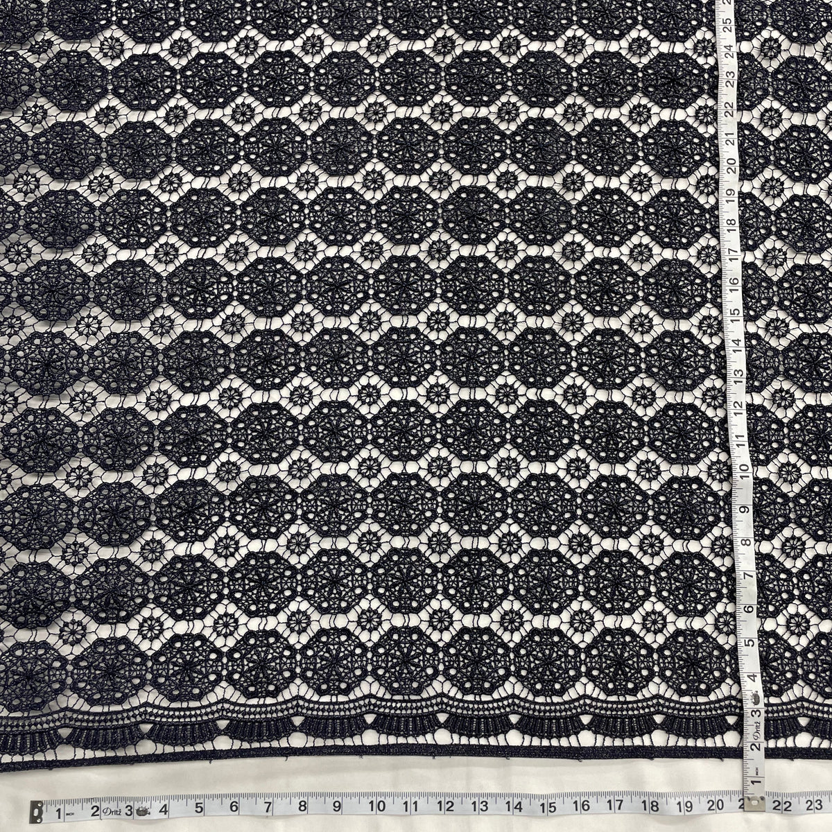 1 Yard Floral Lace Fabric Embroidered on 100% Polyester Net Mesh, Elegant Guipure Lace Material