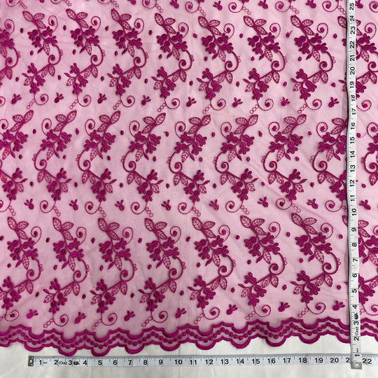 1 Yard Corded Bridal Lace Fabric Embroidered on 100% Polyester Net Mesh | Lace USA - 95388W - Antique Gold - 54" Wide