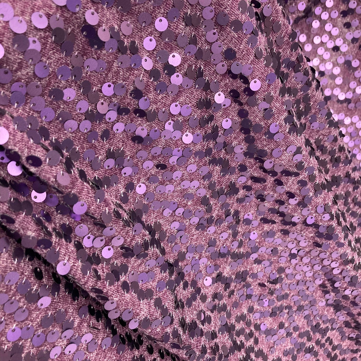 Sequined Polyester Jersey Net Mesh Fabric 4-Way Stretch