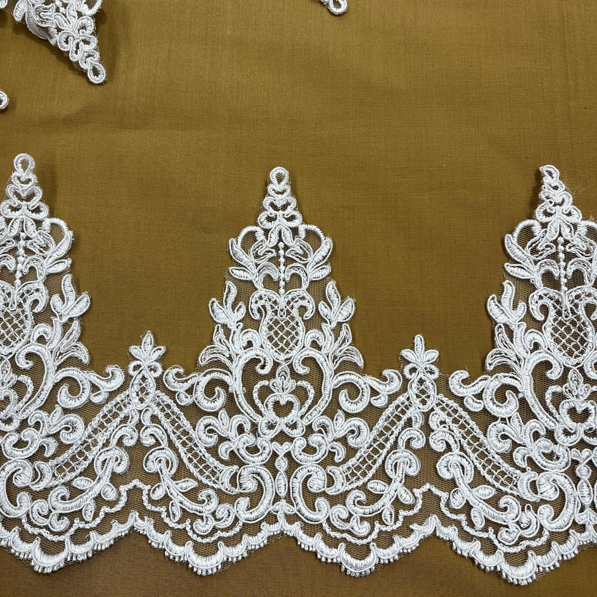 Embroidered Lace Trim 100% Polyester Net Mesh