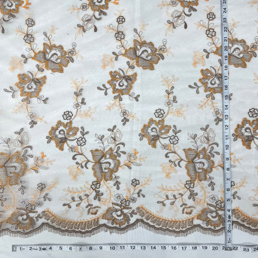 1 Yard Luxury Embroidered Lace Fabric for Bridal Evening Dresses 51 inch Width