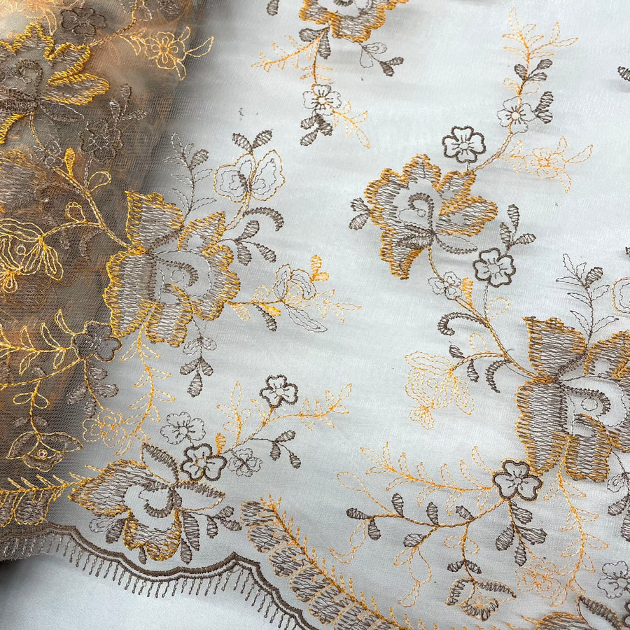 1 Yard Luxury Embroidered Lace Fabric for Bridal Evening Dresses 51 inch Width