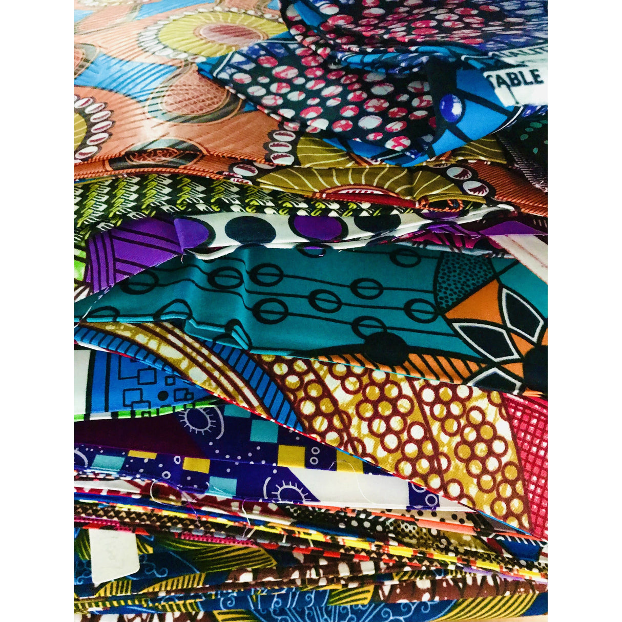 Random 1 Yard Selection 100 Percent Cotton Fabric - African Ankara, Random Assortment, 1 Yard (1 Yard)