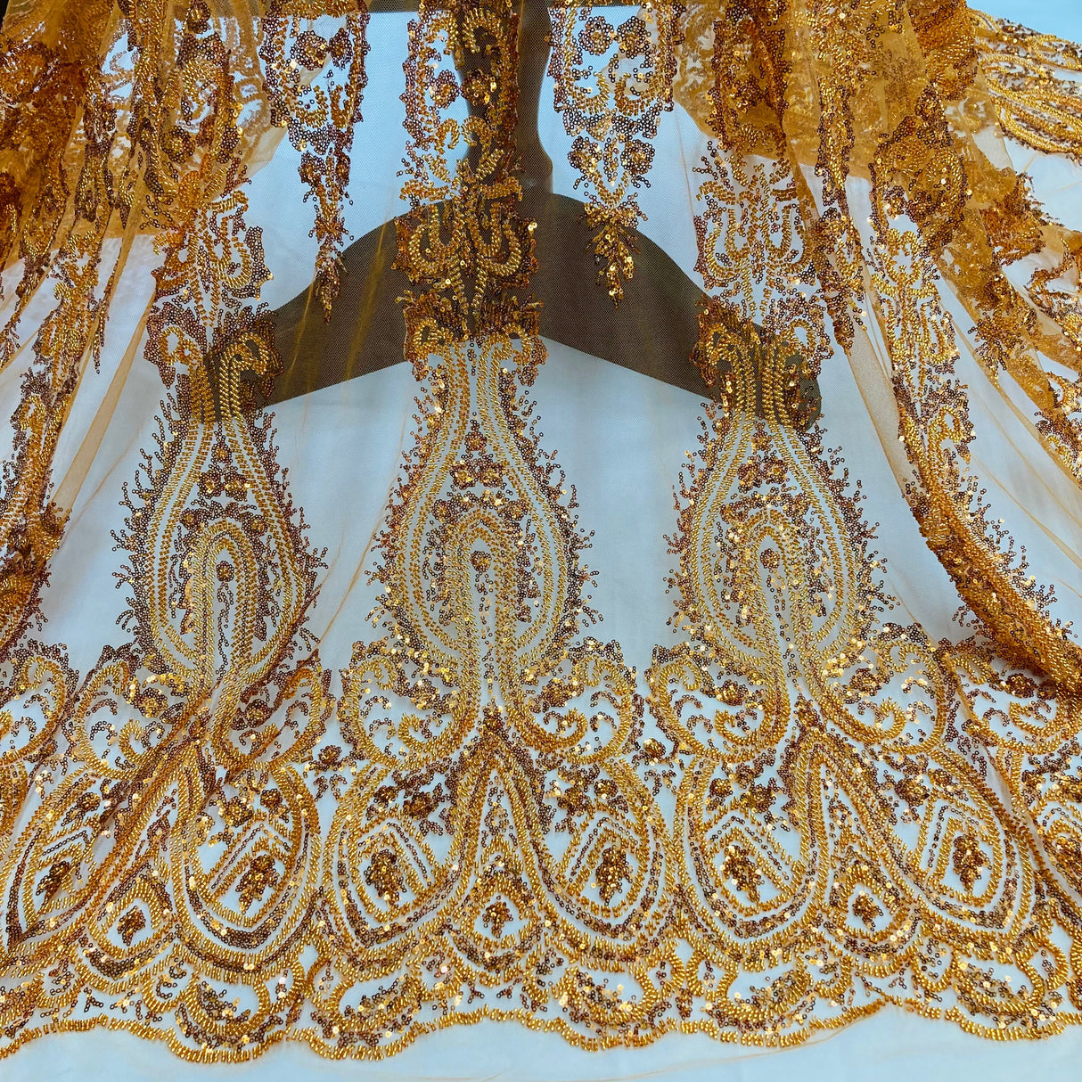 Beaded Embroidered Lace Mesh
