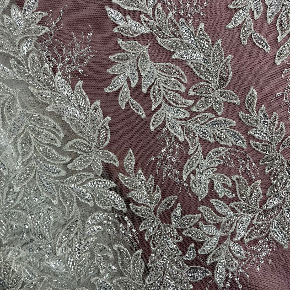 Beaded Embroidered Lace Mesh