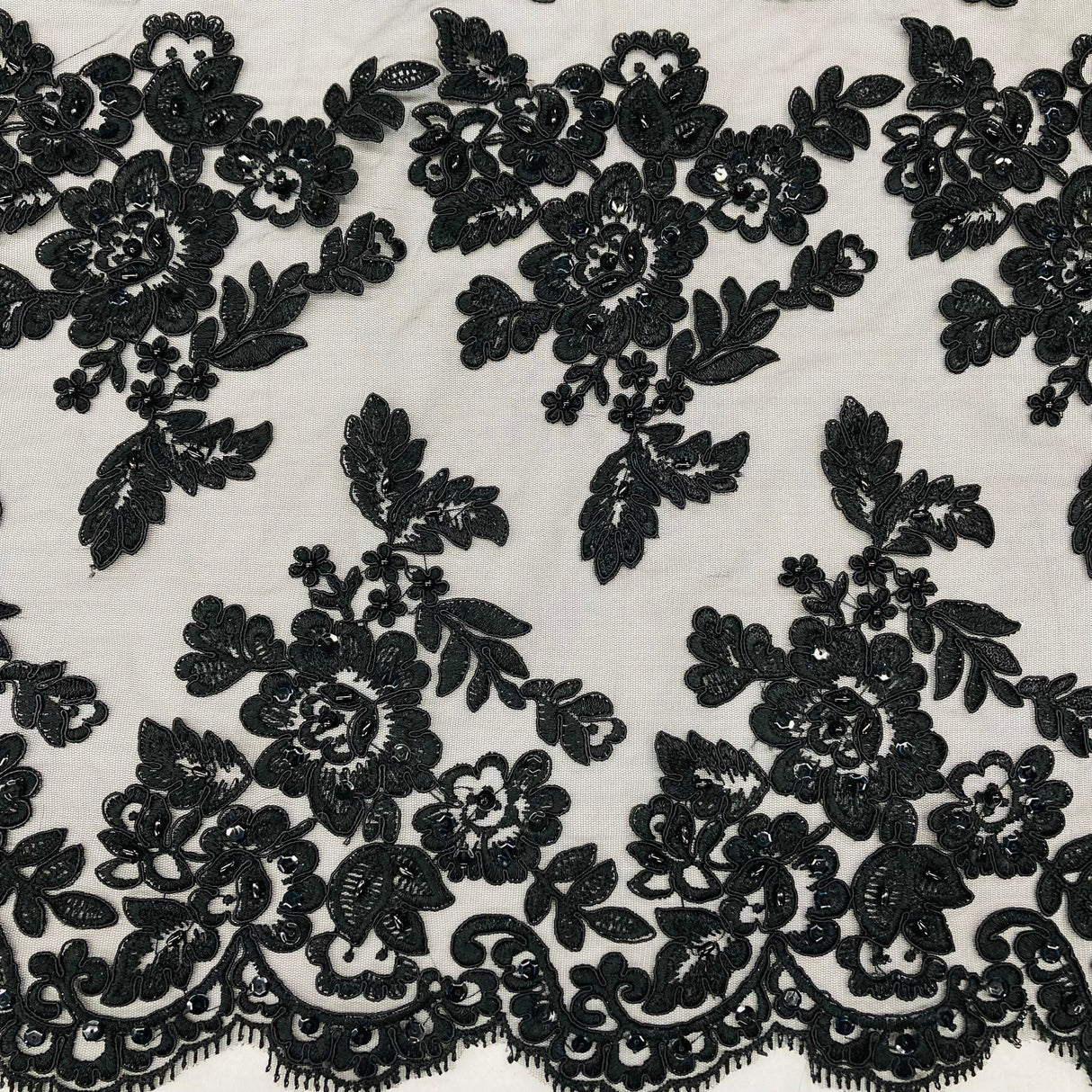 Beaded Corded Bridal Lace