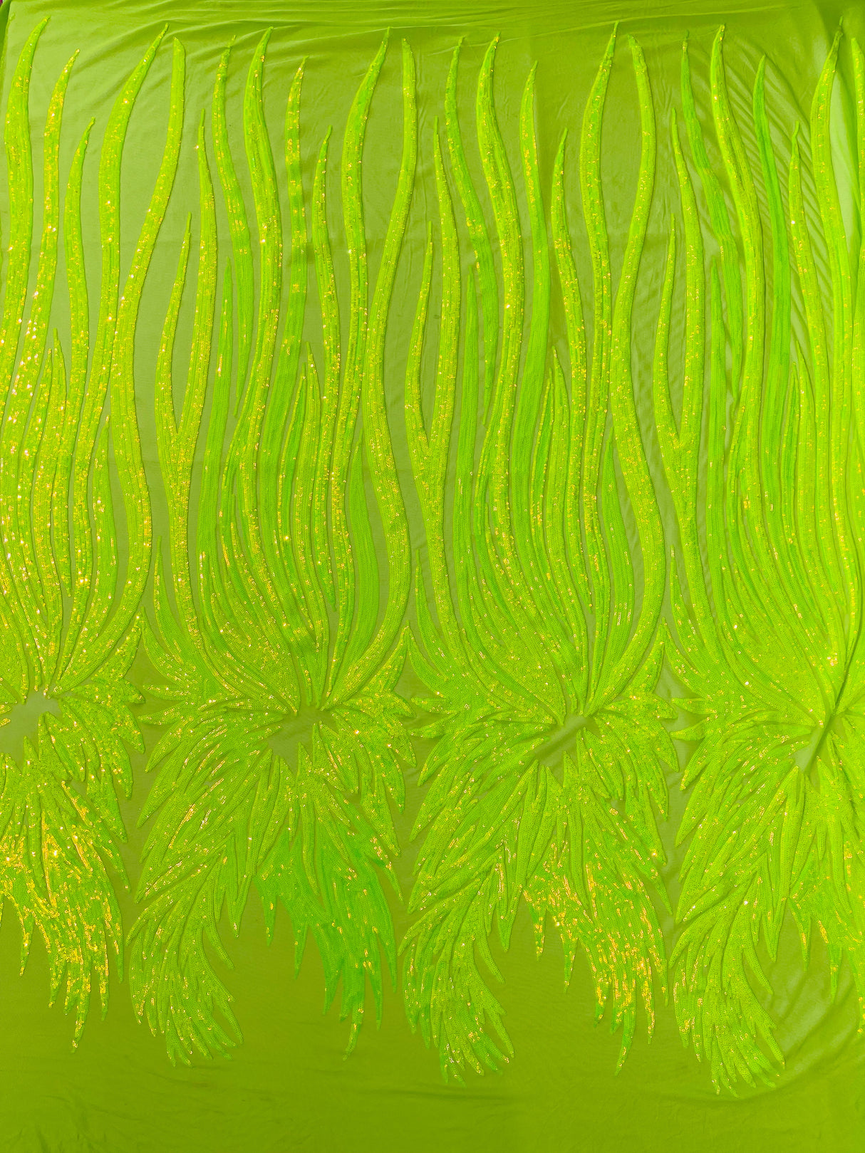 Wing Sequin Polyester Fabric - Angel Wing Sequin Mesh, 54" Width (1 Yard)