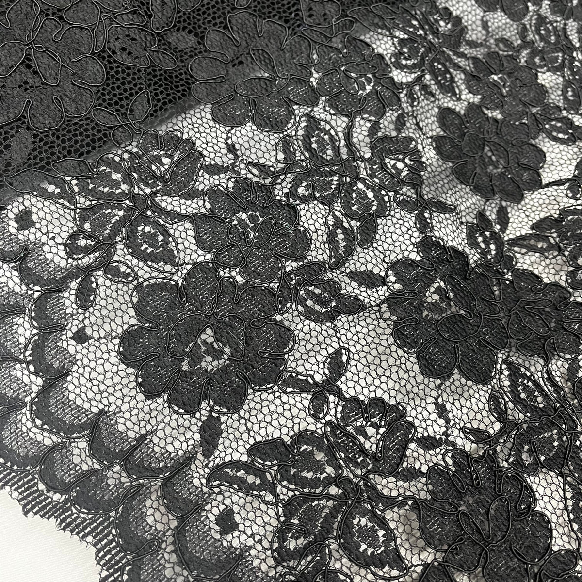 1 Yard Elegant Beaded Lace Fabric with Embroidery on 100% Polyester Mesh, GD-5926