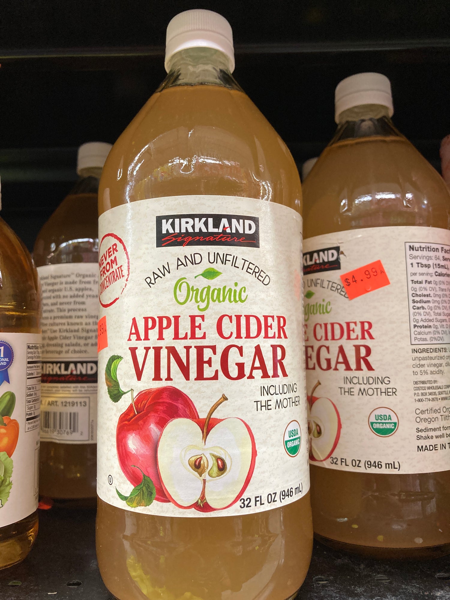Kirkland ORGANIC APPLE CIDER VINEGAR 946ML