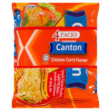CANTON CURRY FLAVOUR NOODLES 4 PACKS