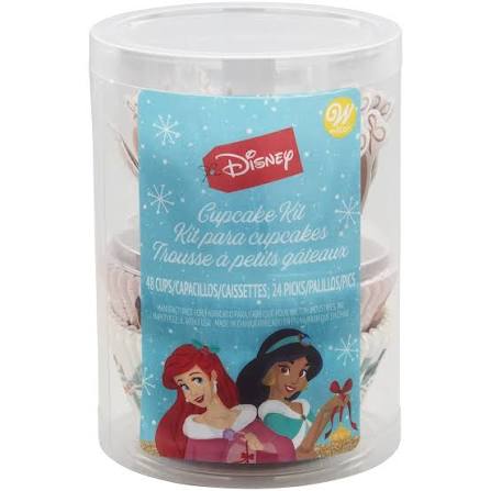 Disney Princess Christmas Cupcake Decorating Kit – 48 Liners and 24 Toppers
