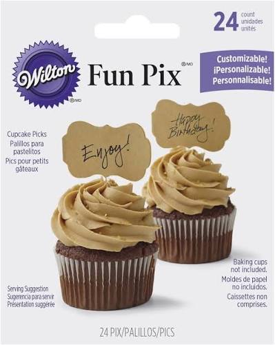Wilton Brown Kraft Paper Customizable Fun Pix – 24 Count
