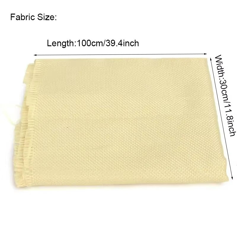 High Strength Yellow Kevlars Material, 200g Aramid Fiber Fabric, Anti-Stab Bulletproof Cloth for Protection, 30x100cm Wide